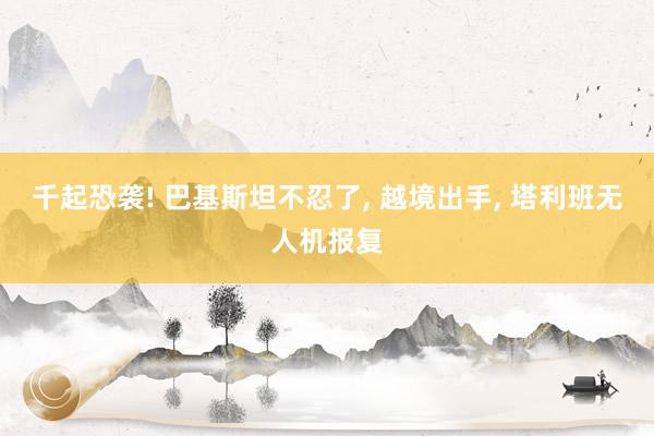 千起恐袭! 巴基斯坦不忍了, 越境出手, 塔利班无人机报复
