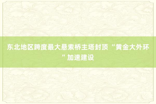 东北地区跨度最大悬索桥主塔封顶 “黄金大外环”加速建设