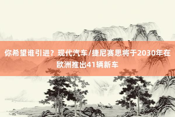 你希望谁引进？现代汽车/捷尼赛思将于2030年在欧洲推出41辆新车