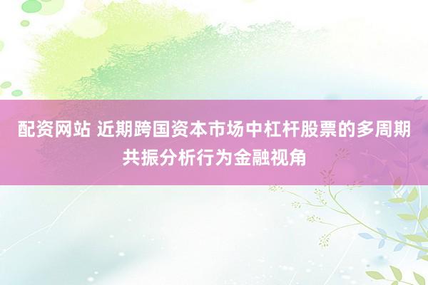 配资网站 近期跨国资本市场中杠杆股票的多周期共振分析行为金融视角